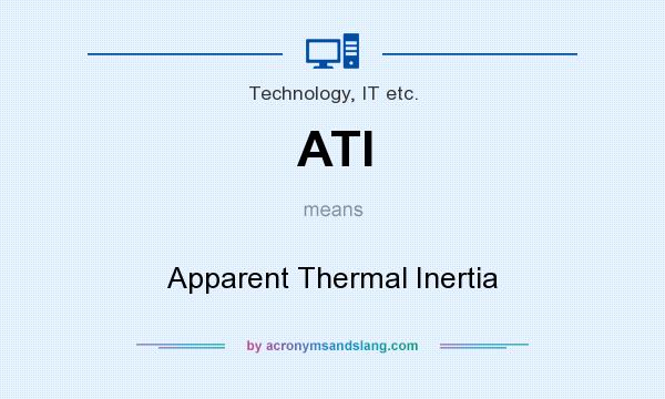 What does ATI mean? It stands for Apparent Thermal Inertia