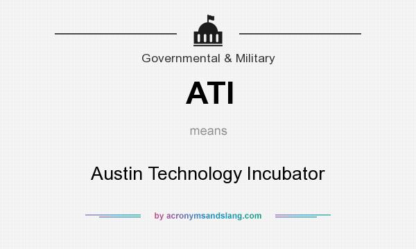 What does ATI mean? It stands for Austin Technology Incubator