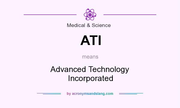 What does ATI mean? It stands for Advanced Technology Incorporated