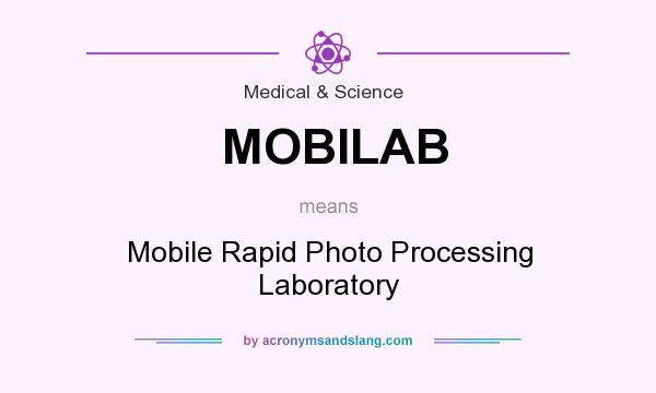 What does MOBILAB mean? It stands for Mobile Rapid Photo Processing Laboratory