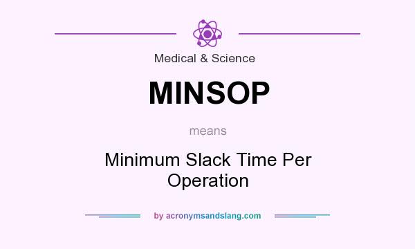 What does MINSOP mean? It stands for Minimum Slack Time Per Operation