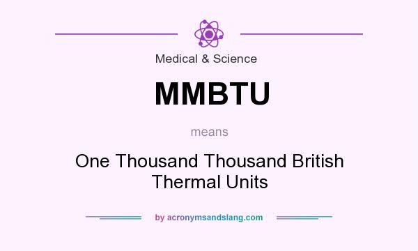 What does MMBTU mean? It stands for One Thousand Thousand British Thermal Units