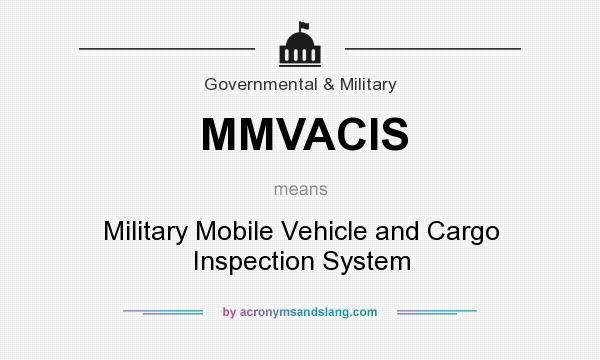 What does MMVACIS mean? It stands for Military Mobile Vehicle and Cargo Inspection System