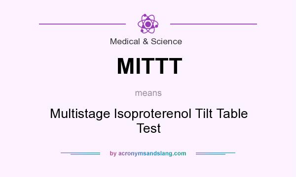 What does MITTT mean? It stands for Multistage Isoproterenol Tilt Table Test