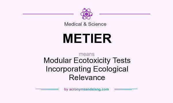 What does METIER mean? It stands for Modular Ecotoxicity Tests Incorporating Ecological Relevance