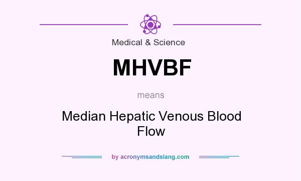 What does MHVBF mean? It stands for Median Hepatic Venous Blood Flow