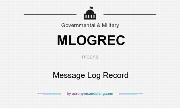 What does MLOGREC mean? It stands for Message Log Record