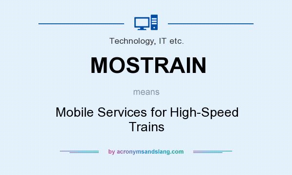 What does MOSTRAIN mean? It stands for Mobile Services for High-Speed Trains