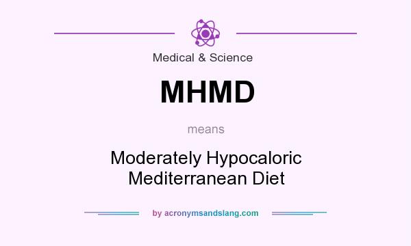 What does MHMD mean? It stands for Moderately Hypocaloric Mediterranean Diet