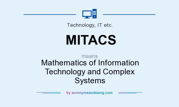What does MITACS mean? It stands for Mathematics of Information Technology and Complex Systems