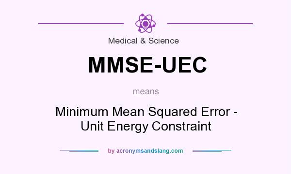 What does MMSE-UEC mean? It stands for Minimum Mean Squared Error - Unit Energy Constraint