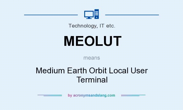 What does MEOLUT mean? It stands for Medium Earth Orbit Local User Terminal