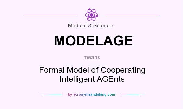 What does MODELAGE mean? It stands for Formal Model of Cooperating Intelligent AGEnts