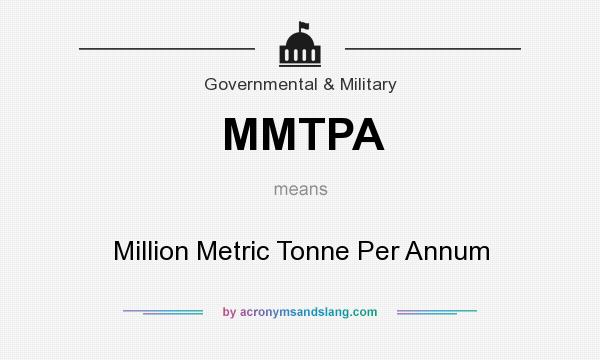 What does MMTPA mean? It stands for Million Metric Tonne Per Annum