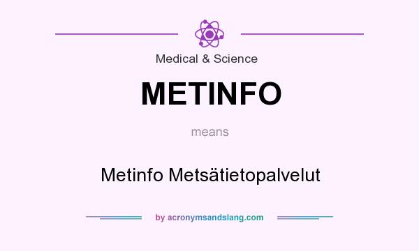 What does METINFO mean? It stands for Metinfo Metsätietopalvelut