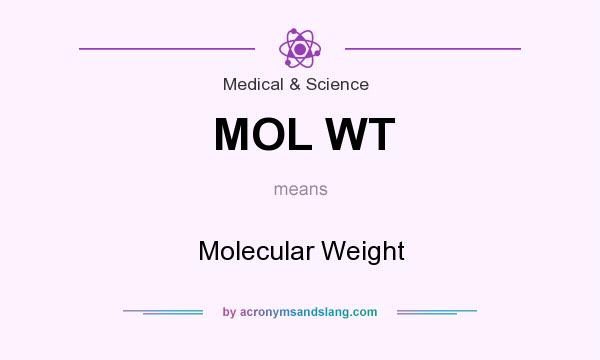 What does MOL WT mean? It stands for Molecular Weight