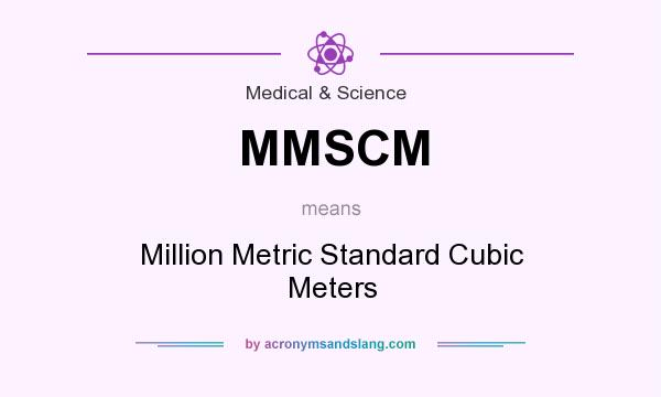 What does MMSCM mean? It stands for Million Metric Standard Cubic Meters