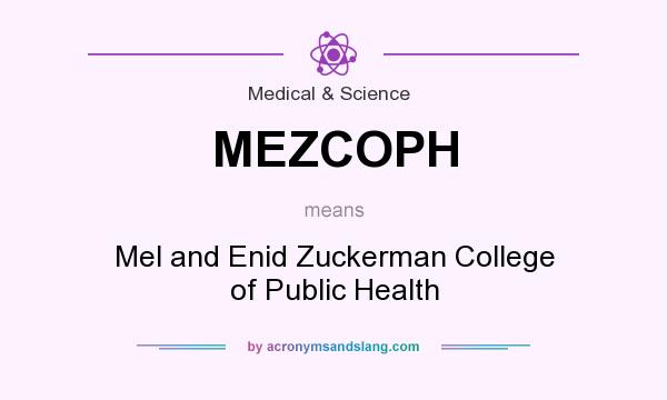 What does MEZCOPH mean? It stands for Mel and Enid Zuckerman College of Public Health