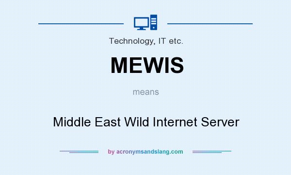 What does MEWIS mean? It stands for Middle East Wild Internet Server