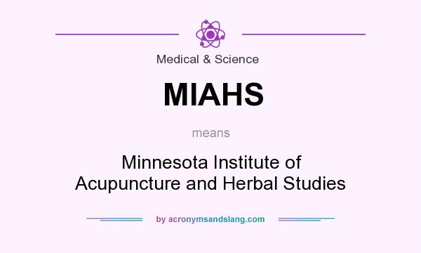 What does MIAHS mean? It stands for Minnesota Institute of Acupuncture and Herbal Studies