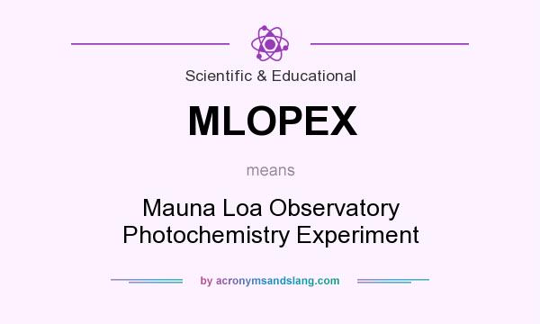 What does MLOPEX mean? It stands for Mauna Loa Observatory Photochemistry Experiment