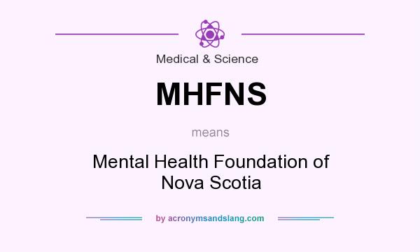 What does MHFNS mean? It stands for Mental Health Foundation of Nova Scotia