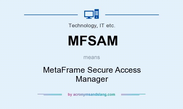 What does MFSAM mean? It stands for MetaFrame Secure Access Manager