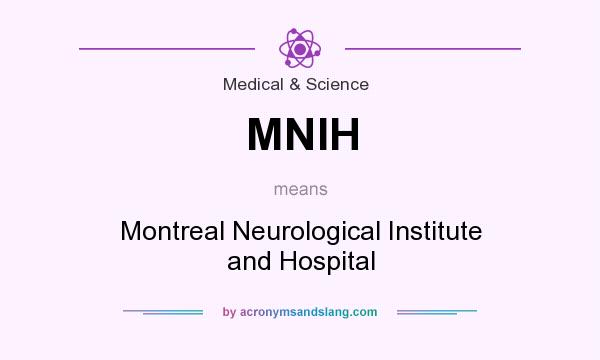 What does MNIH mean? It stands for Montreal Neurological Institute and Hospital