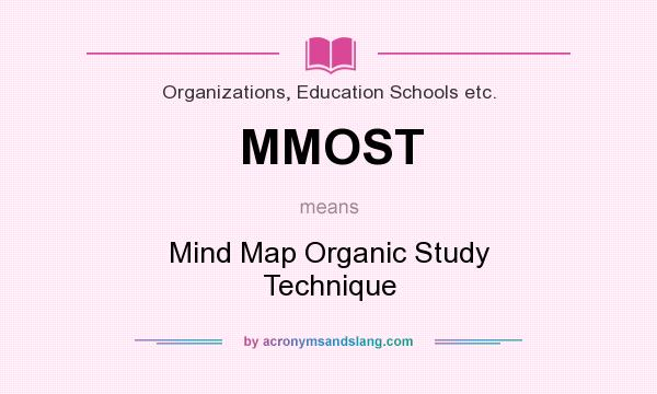 What does MMOST mean? It stands for Mind Map Organic Study Technique