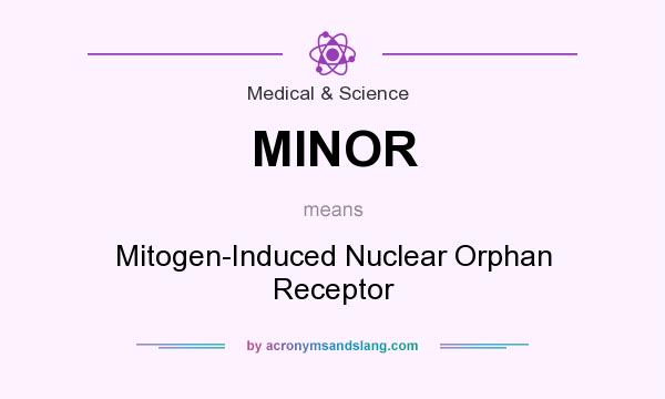 What does MINOR mean? It stands for Mitogen-Induced Nuclear Orphan Receptor