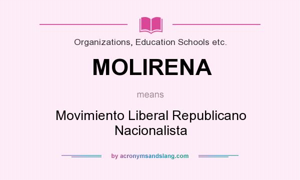 What does MOLIRENA mean? It stands for Movimiento Liberal Republicano Nacionalista