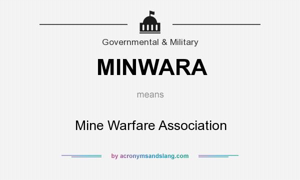 What does MINWARA mean? It stands for Mine Warfare Association