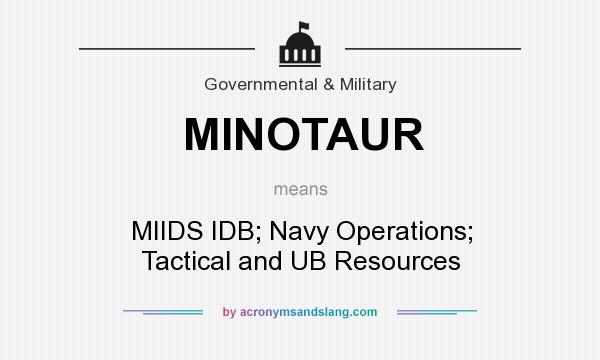 What does MINOTAUR mean? It stands for MIIDS IDB; Navy Operations; Tactical and UB Resources