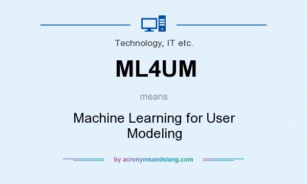 What does ML4UM mean? It stands for Machine Learning for User Modeling