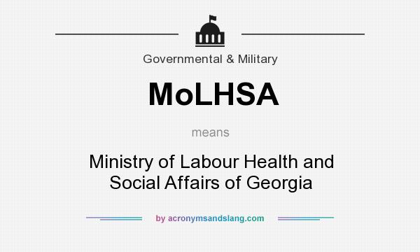 What does MoLHSA mean? It stands for Ministry of Labour Health and Social Affairs of Georgia