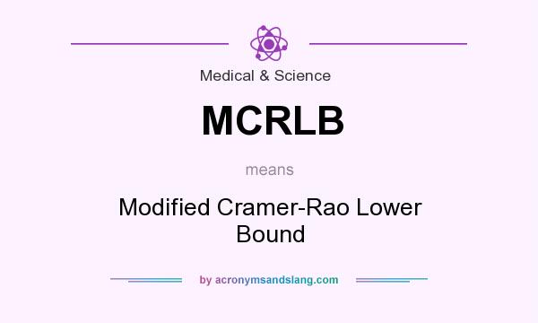 What does MCRLB mean? It stands for Modified Cramer-Rao Lower Bound