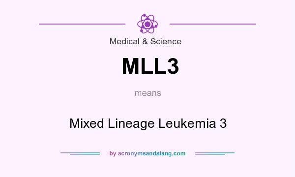 What does MLL3 mean? It stands for Mixed Lineage Leukemia 3