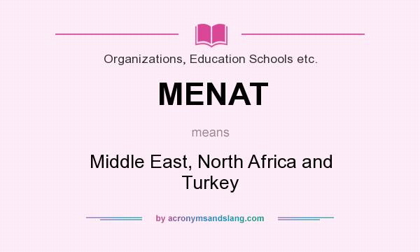 What does MENAT mean? It stands for Middle East, North Africa and Turkey