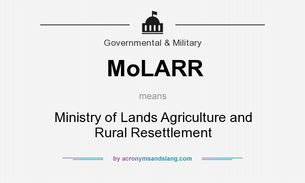 What does MoLARR mean? It stands for Ministry of Lands Agriculture and Rural Resettlement