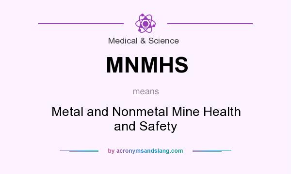 What does MNMHS mean? It stands for Metal and Nonmetal Mine Health and Safety