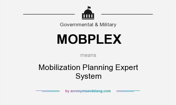 What does MOBPLEX mean? It stands for Mobilization Planning Expert System