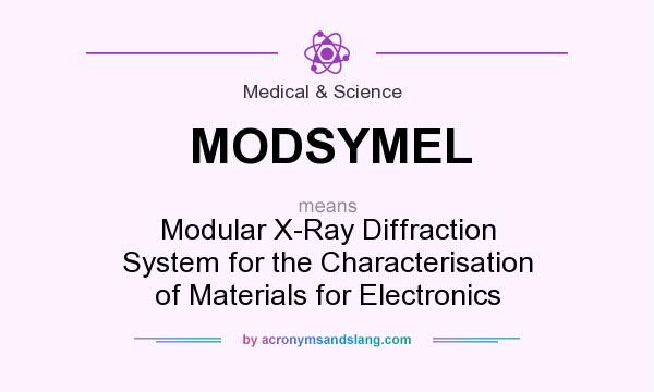 What does MODSYMEL mean? It stands for Modular X-Ray Diffraction System for the Characterisation of Materials for Electronics