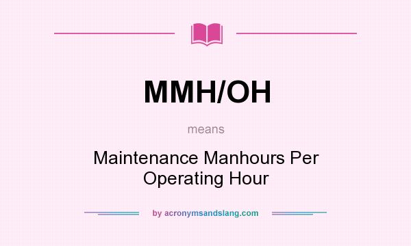 What does MMH/OH mean? It stands for Maintenance Manhours Per Operating Hour