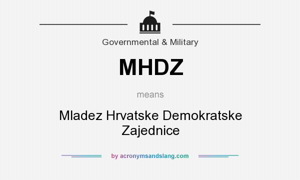 What does MHDZ mean? It stands for Mladez Hrvatske Demokratske Zajednice