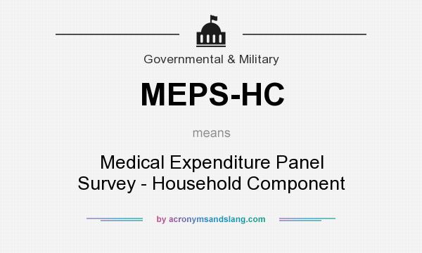 What does MEPS-HC mean? It stands for Medical Expenditure Panel Survey - Household Component