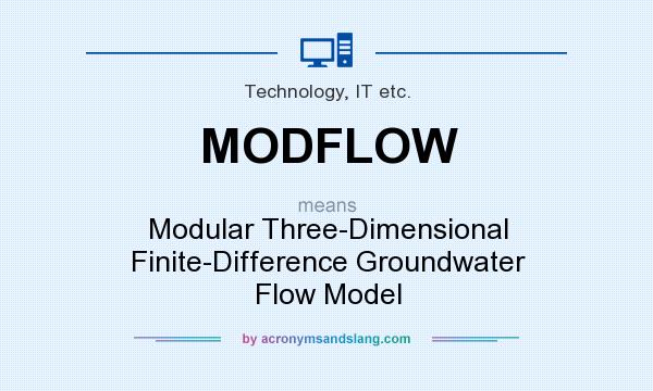 What does MODFLOW mean? It stands for Modular Three-Dimensional Finite-Difference Groundwater Flow Model