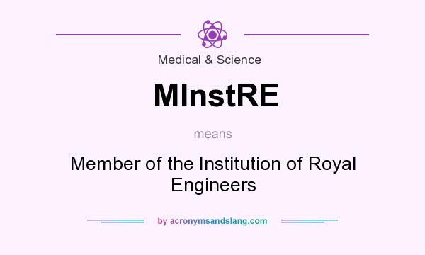 What does MInstRE mean? It stands for Member of the Institution of Royal Engineers