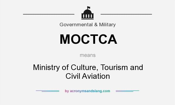 What does MOCTCA mean? It stands for Ministry of Culture, Tourism and Civil Aviation