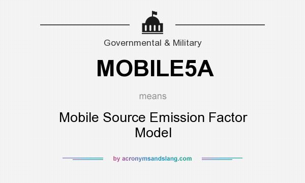 What does MOBILE5A mean? It stands for Mobile Source Emission Factor Model