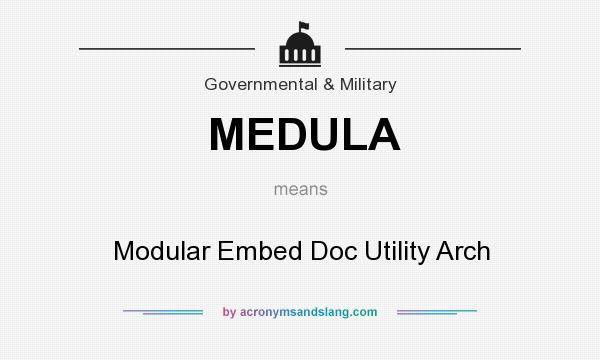 What does MEDULA mean? It stands for Modular Embed Doc Utility Arch